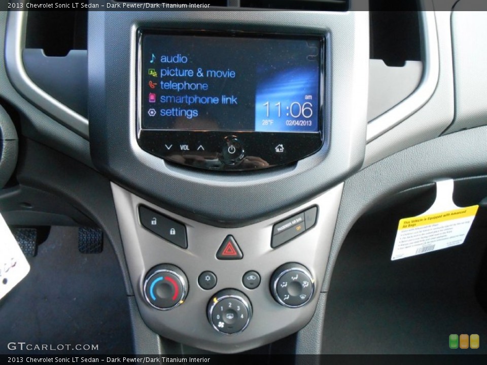 Dark Pewter/Dark Titanium Interior Controls for the 2013 Chevrolet Sonic LT Sedan #76778476