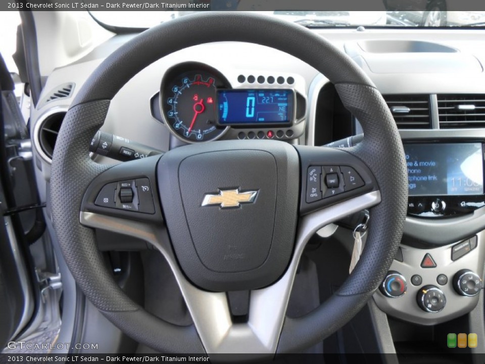 Dark Pewter/Dark Titanium Interior Steering Wheel for the 2013 Chevrolet Sonic LT Sedan #76778519