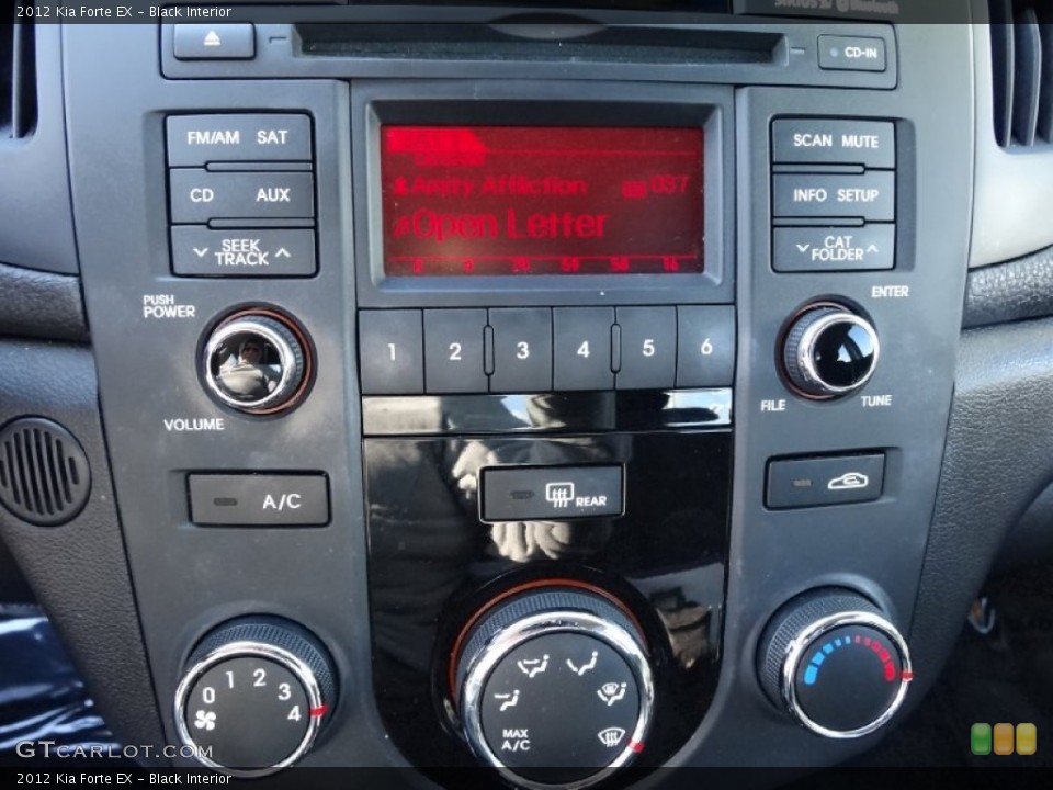 Black Interior Controls for the 2012 Kia Forte EX #76779425