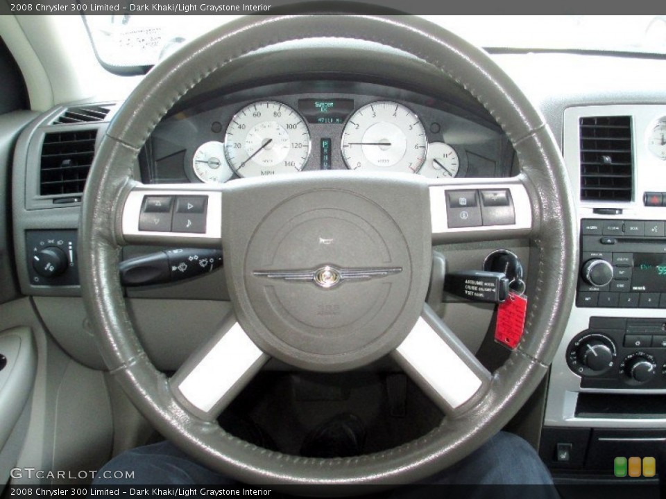 Dark Khaki/Light Graystone Interior Steering Wheel for the 2008 Chrysler 300 Limited #76779575