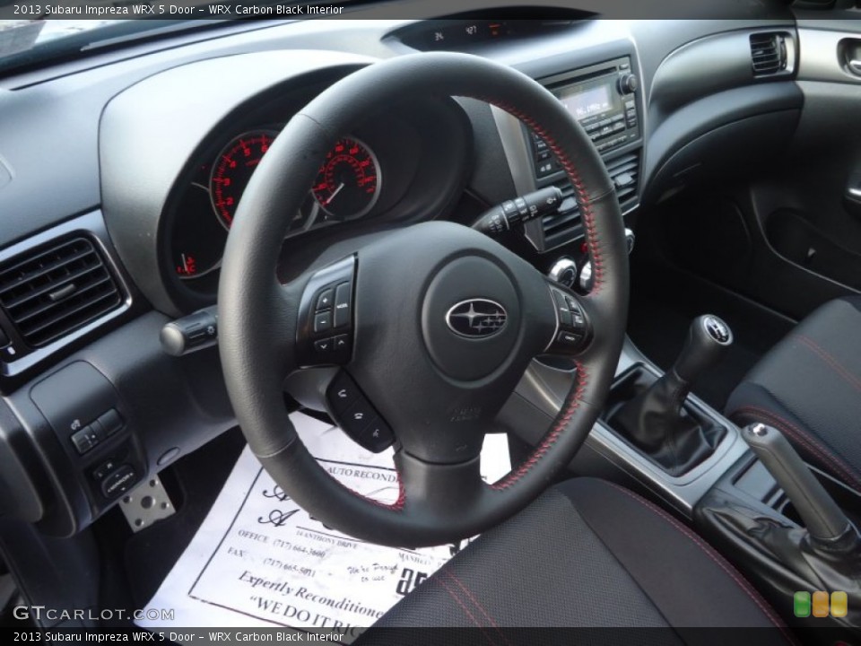 WRX Carbon Black Interior Steering Wheel for the 2013 Subaru Impreza WRX 5 Door #76780220