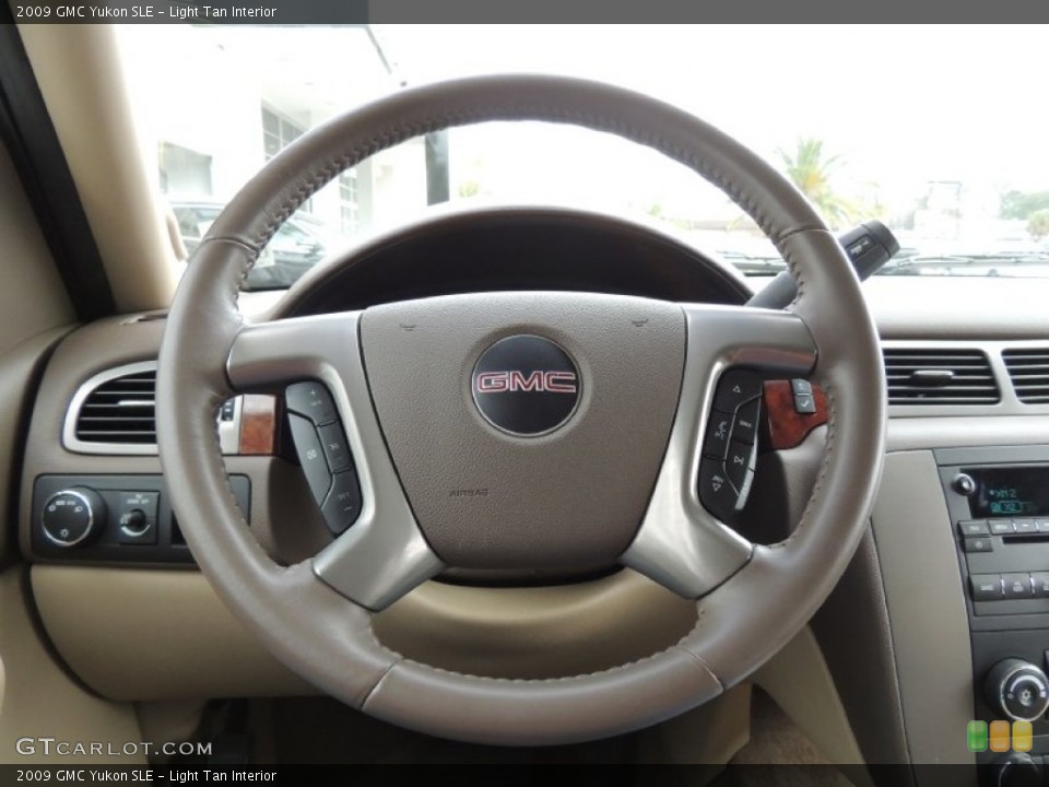 Light Tan Interior Steering Wheel for the 2009 GMC Yukon SLE #76780475