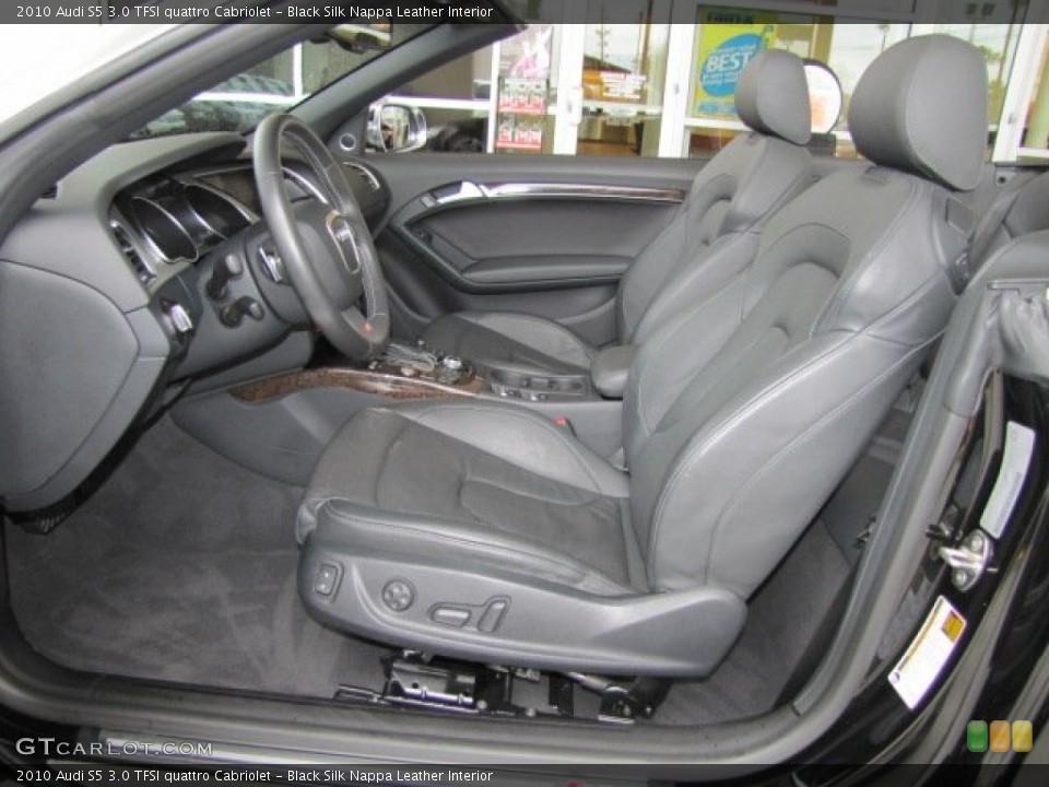 Black Silk Nappa Leather Interior Front Seat for the 2010 Audi S5 3.0 TFSI quattro Cabriolet #76780514