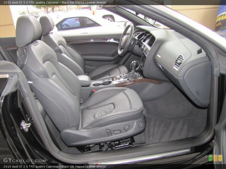 Black Silk Nappa Leather Interior Photo for the 2010 Audi S5 3.0 TFSI quattro Cabriolet #76780562