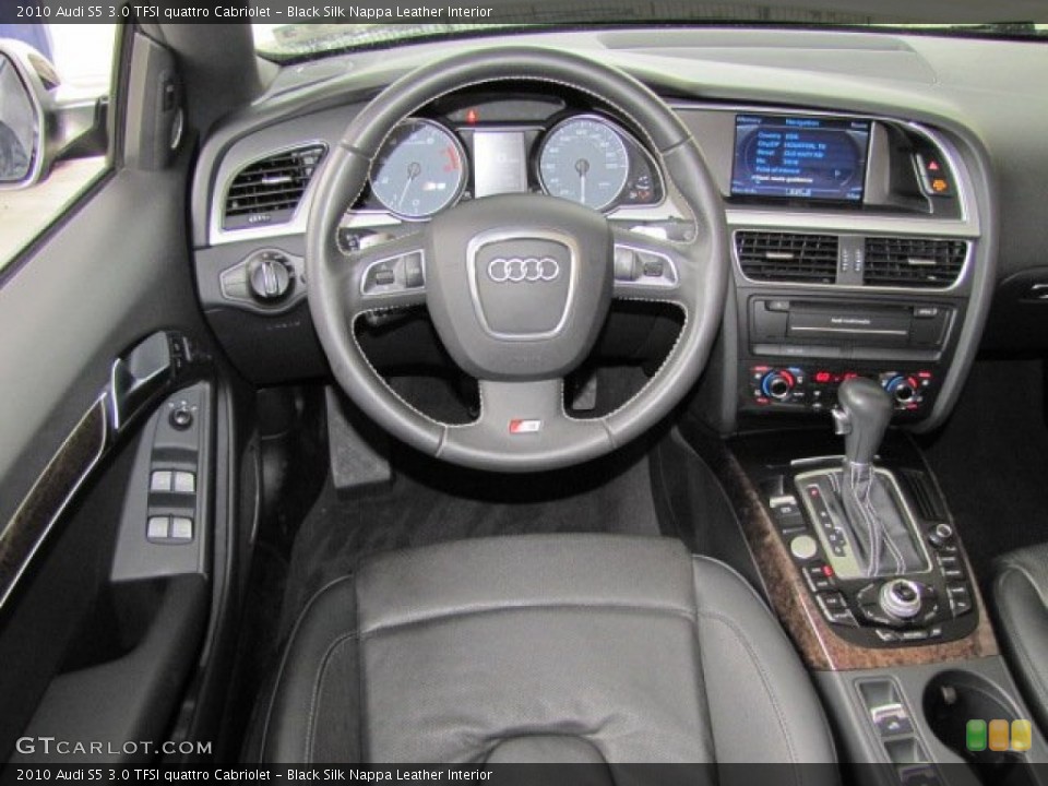 Black Silk Nappa Leather Interior Dashboard for the 2010 Audi S5 3.0 TFSI quattro Cabriolet #76780727