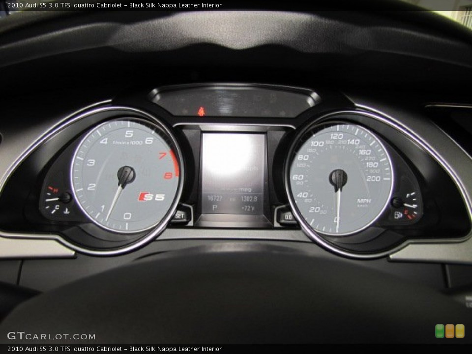 Black Silk Nappa Leather Interior Gauges for the 2010 Audi S5 3.0 TFSI quattro Cabriolet #76780790