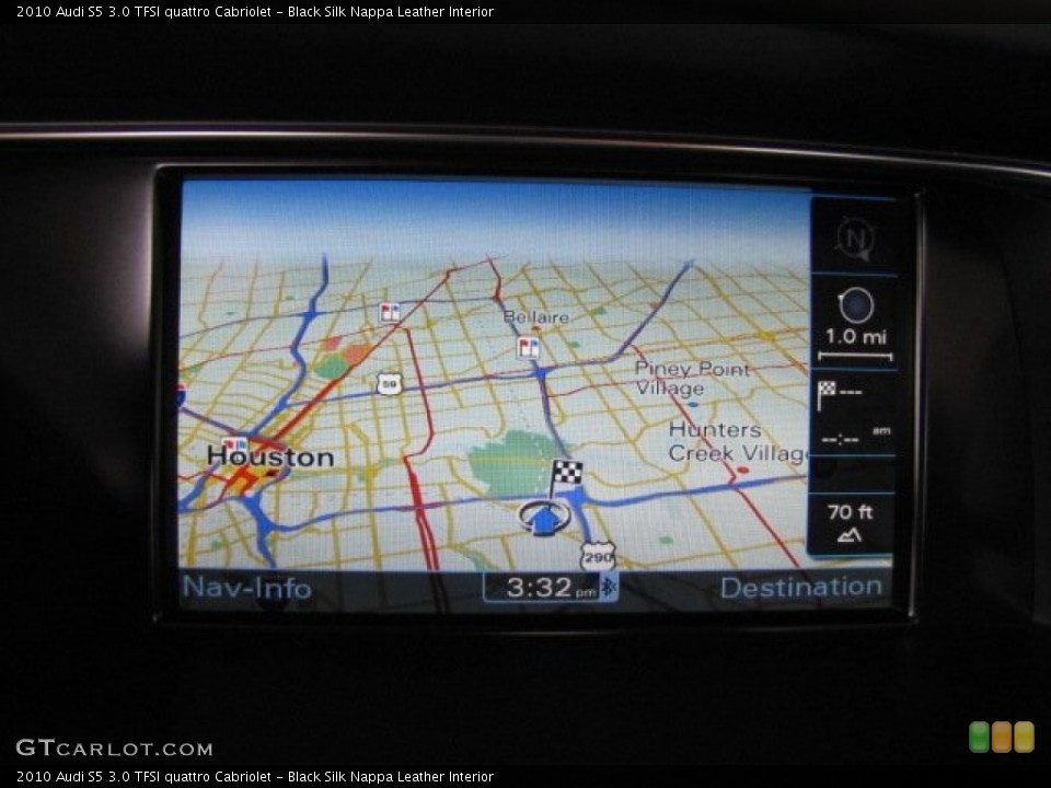 Black Silk Nappa Leather Interior Navigation for the 2010 Audi S5 3.0 TFSI quattro Cabriolet #76780847