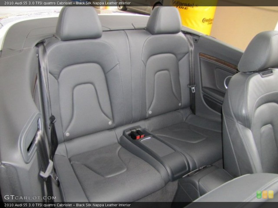 Black Silk Nappa Leather Interior Rear Seat for the 2010 Audi S5 3.0 TFSI quattro Cabriolet #76780949