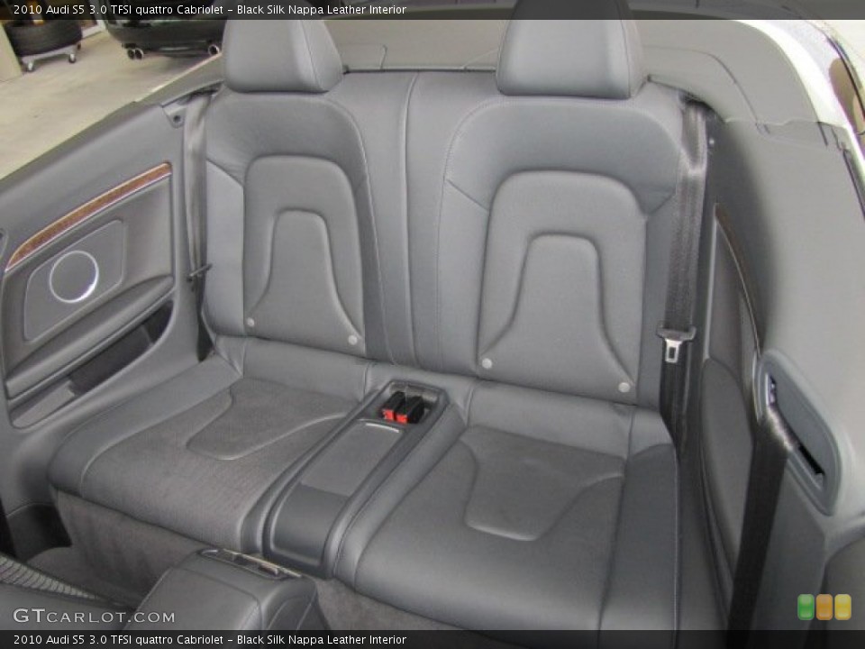 Black Silk Nappa Leather Interior Rear Seat for the 2010 Audi S5 3.0 TFSI quattro Cabriolet #76780962
