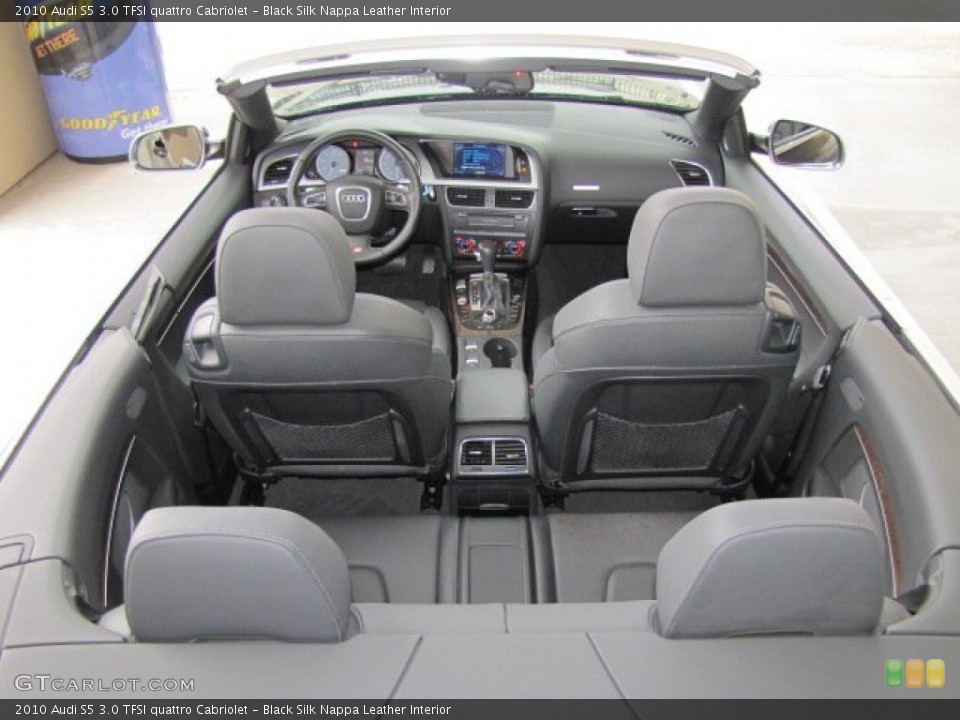 Black Silk Nappa Leather Interior Photo for the 2010 Audi S5 3.0 TFSI quattro Cabriolet #76780984