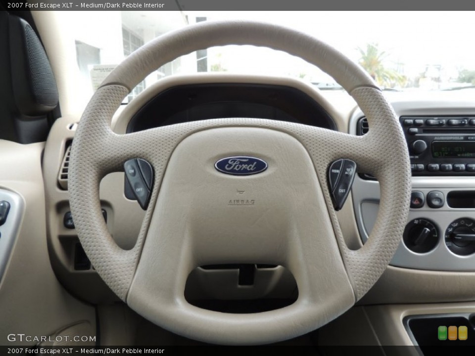Medium/Dark Pebble Interior Steering Wheel for the 2007 Ford Escape XLT #76781048