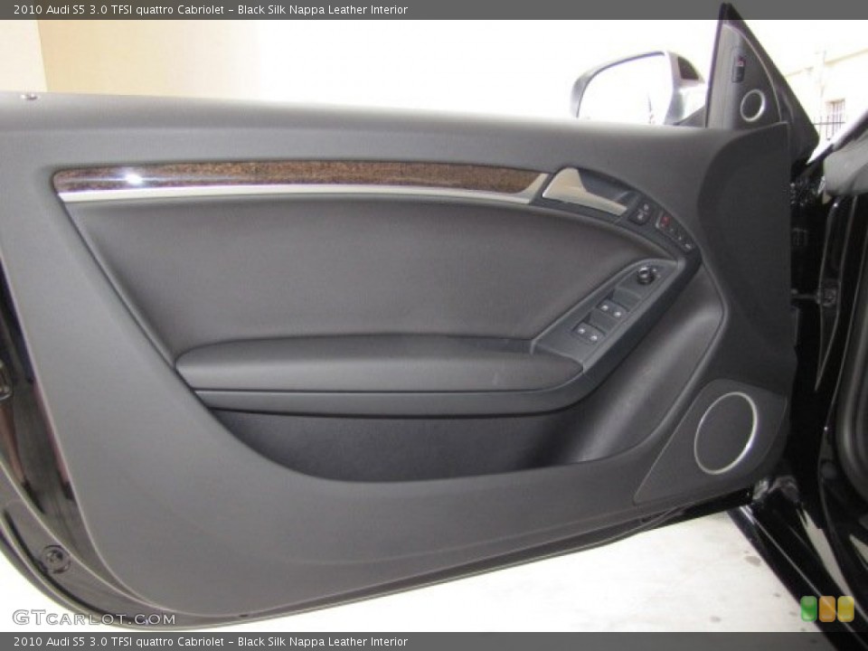 Black Silk Nappa Leather Interior Door Panel for the 2010 Audi S5 3.0 TFSI quattro Cabriolet #76781171