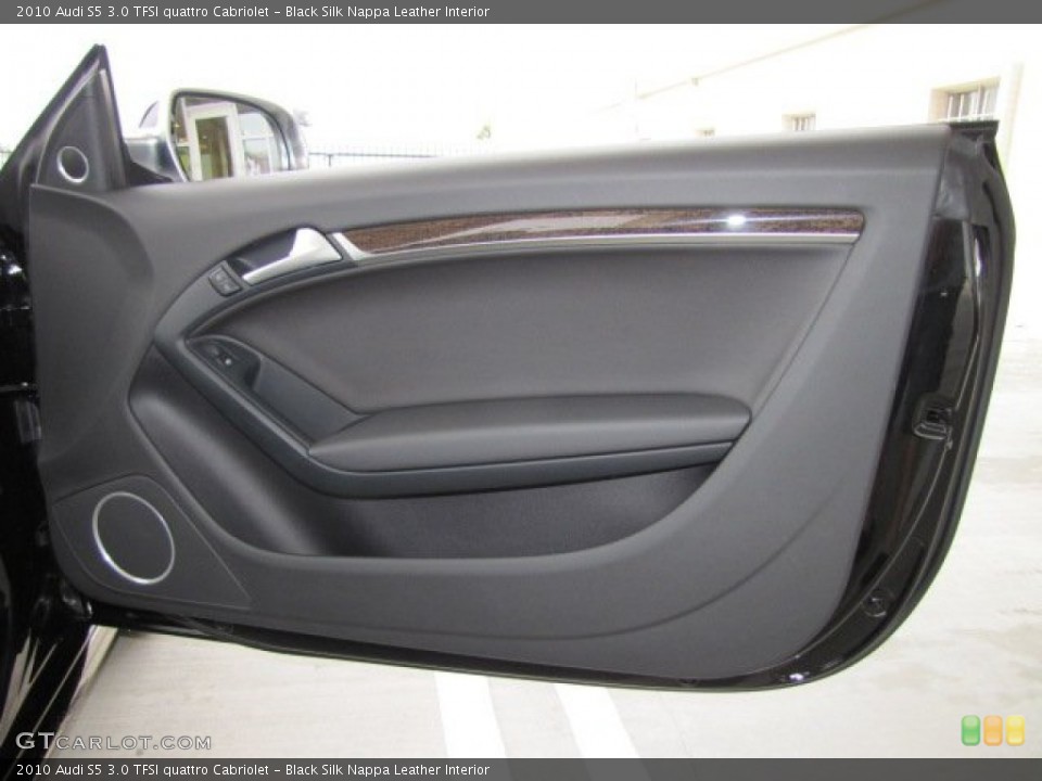 Black Silk Nappa Leather Interior Door Panel for the 2010 Audi S5 3.0 TFSI quattro Cabriolet #76781214