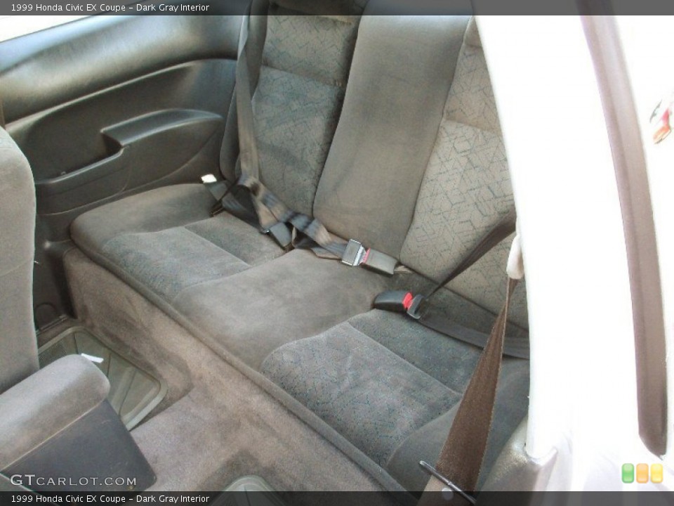 Dark Gray Interior Rear Seat for the 1999 Honda Civic EX Coupe #76782805