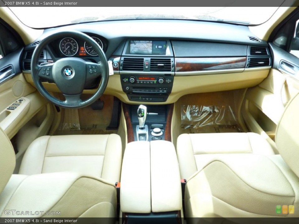 Sand Beige Interior Dashboard for the 2007 BMW X5 4.8i #76783070