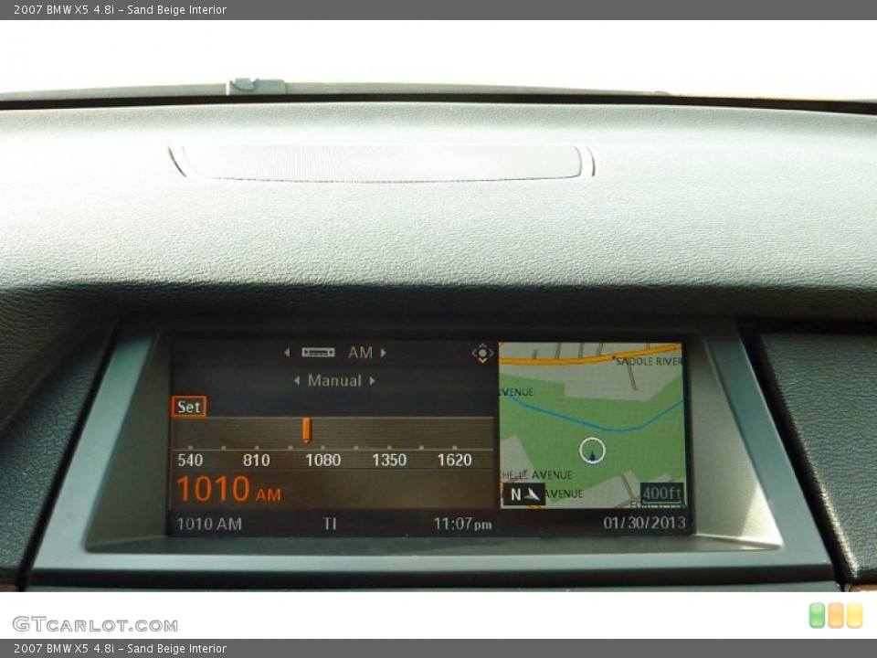 Sand Beige Interior Navigation for the 2007 BMW X5 4.8i #76783358