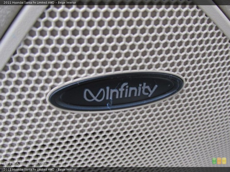 Beige Interior Audio System for the 2011 Hyundai Santa Fe Limited AWD #76783556