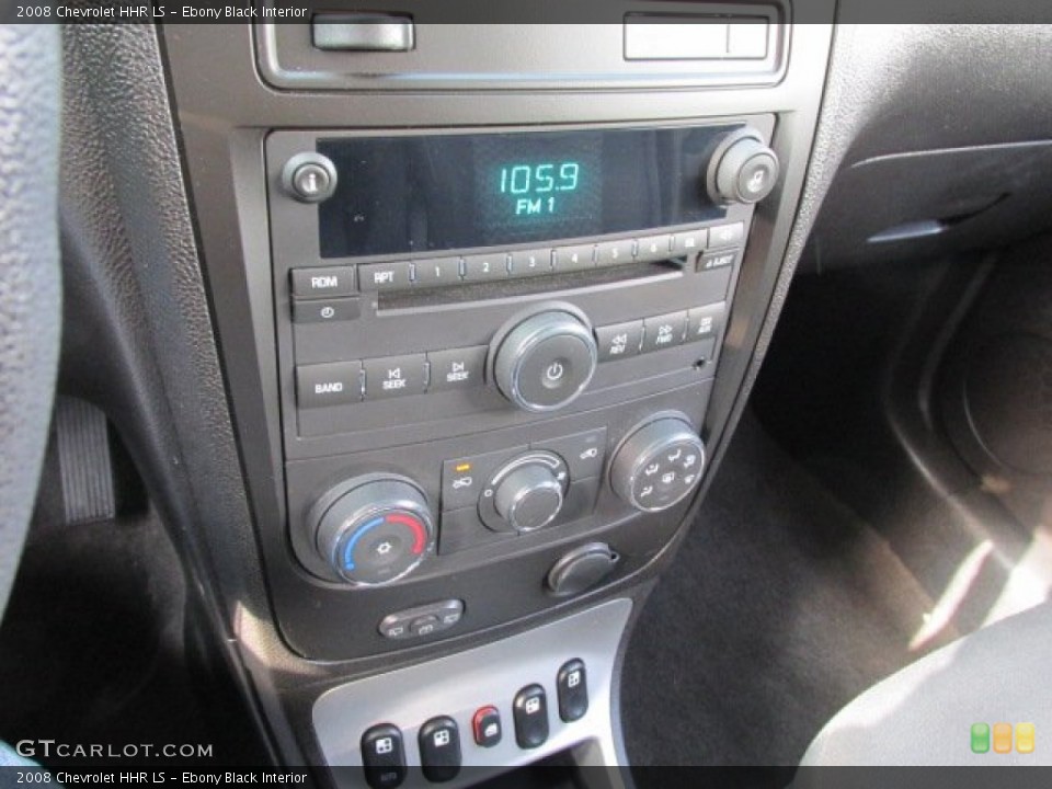 Ebony Black Interior Controls for the 2008 Chevrolet HHR LS #76784066