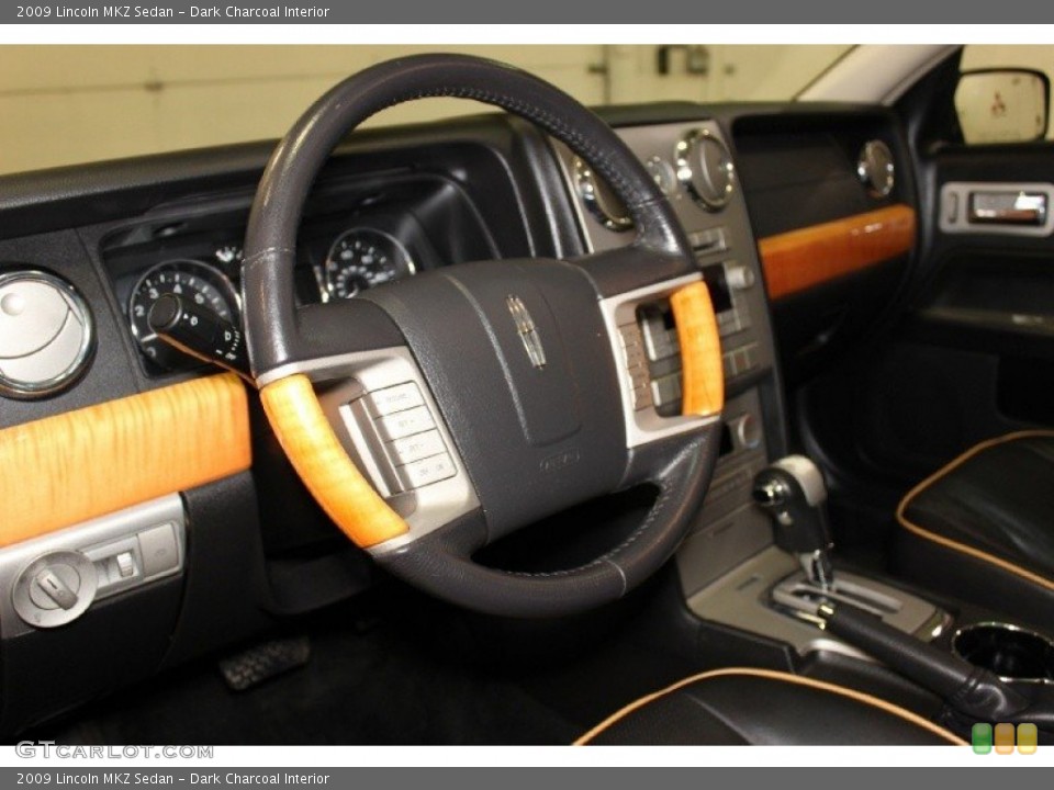 Dark Charcoal Interior Steering Wheel for the 2009 Lincoln MKZ Sedan #76784774