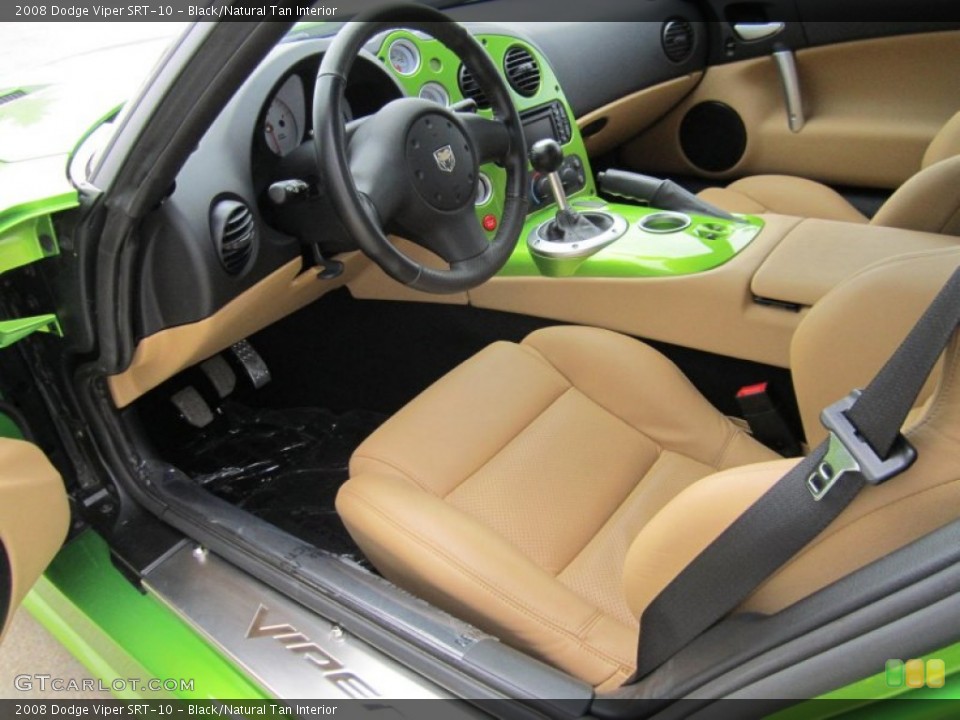 Black/Natural Tan Interior Prime Interior for the 2008 Dodge Viper SRT-10 #76785566