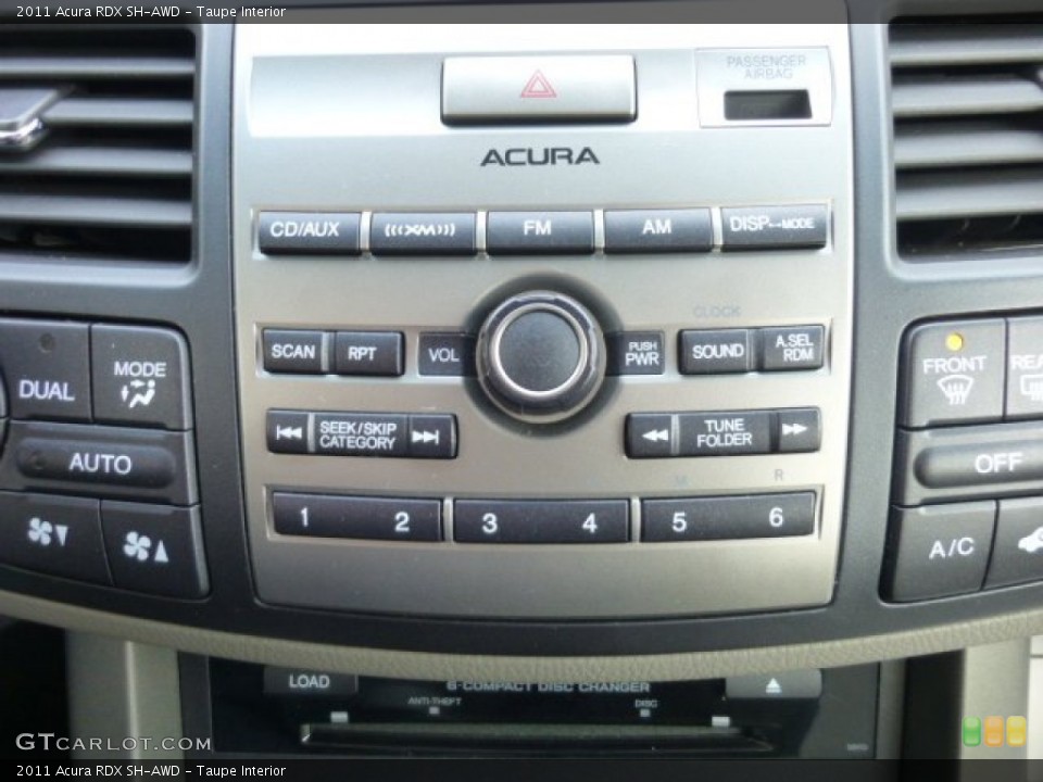 Taupe Interior Controls for the 2011 Acura RDX SH-AWD #76786168