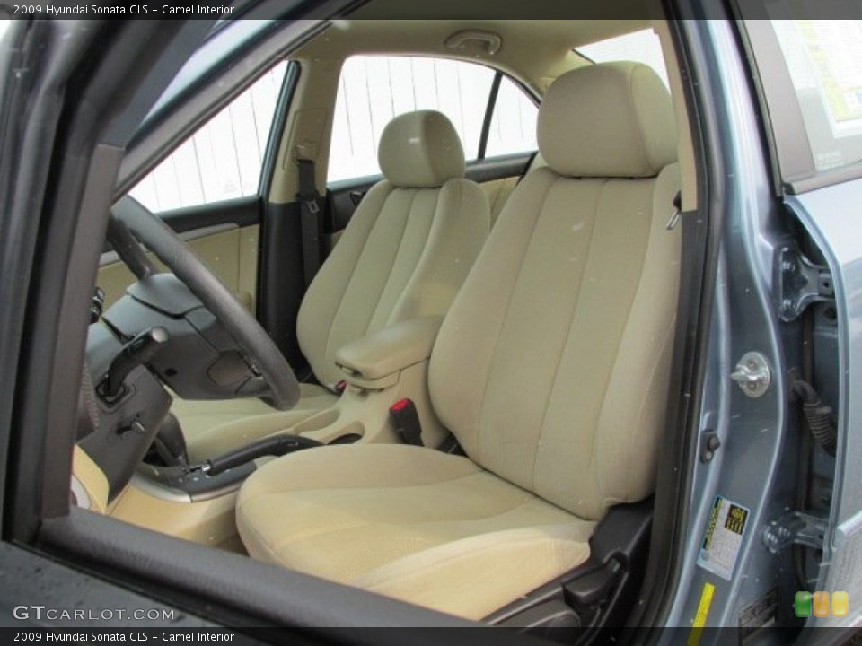Camel Interior Front Seat for the 2009 Hyundai Sonata GLS #76787618