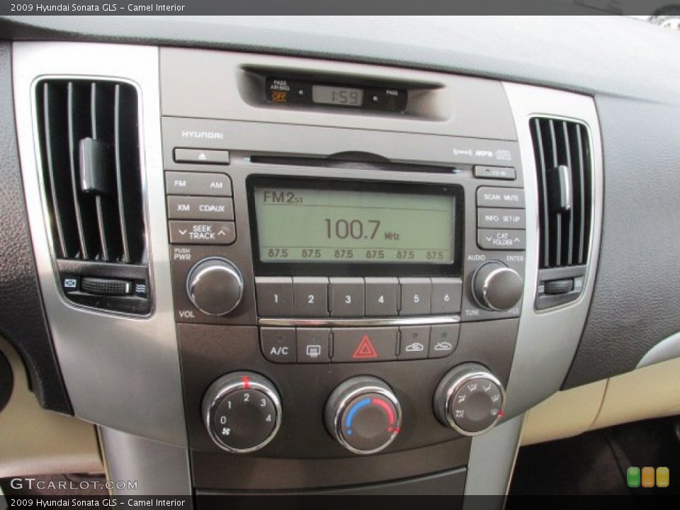 Camel Interior Controls for the 2009 Hyundai Sonata GLS #76787687
