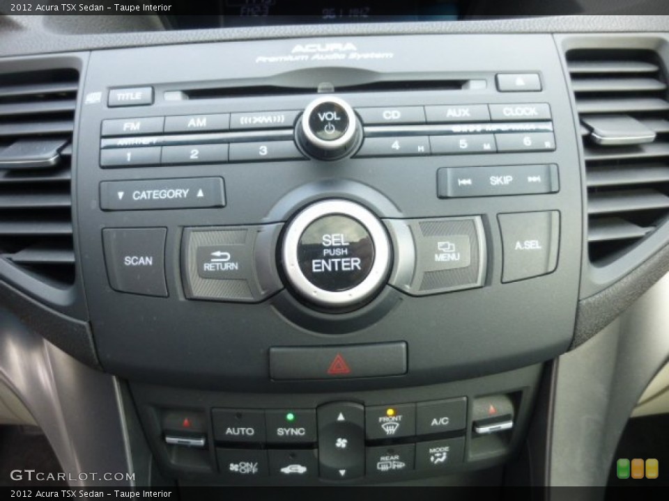 Taupe Interior Controls for the 2012 Acura TSX Sedan #76787939