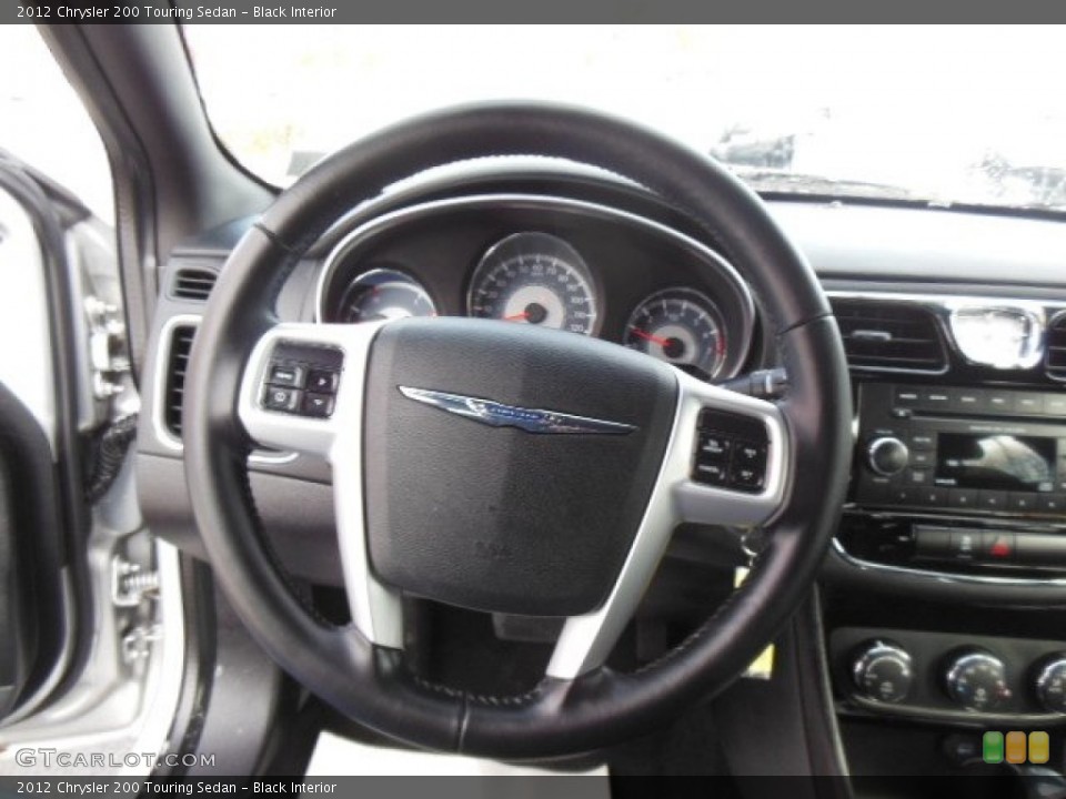 Black Interior Steering Wheel for the 2012 Chrysler 200 Touring Sedan #76788299