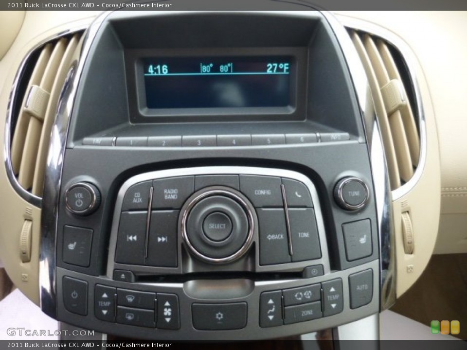 Cocoa/Cashmere Interior Controls for the 2011 Buick LaCrosse CXL AWD #76788362