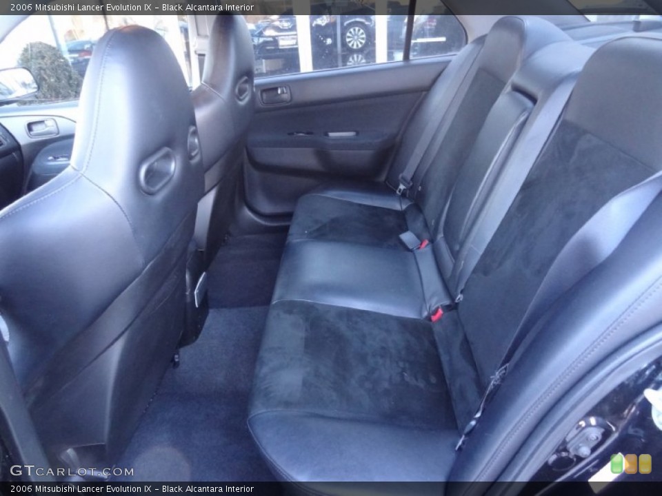 Black Alcantara Interior Rear Seat for the 2006 Mitsubishi Lancer Evolution IX #76788371