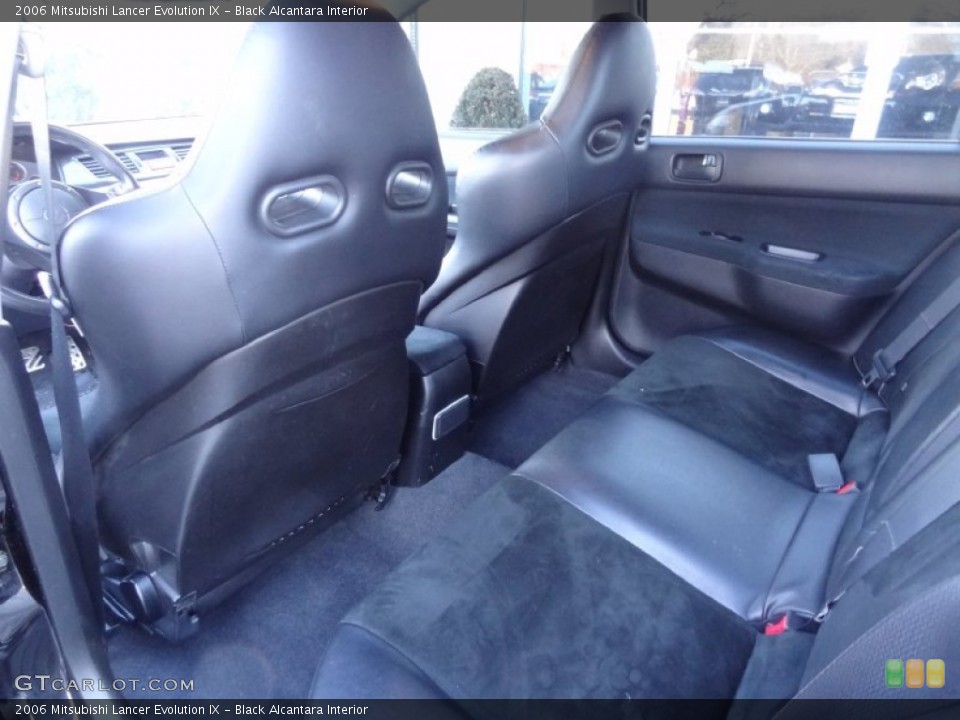 Black Alcantara Interior Rear Seat for the 2006 Mitsubishi Lancer Evolution IX #76788395