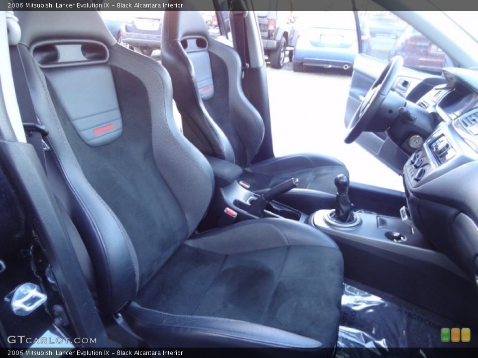 Black Alcantara Interior Front Seat for the 2006 Mitsubishi Lancer Evolution IX #76788477