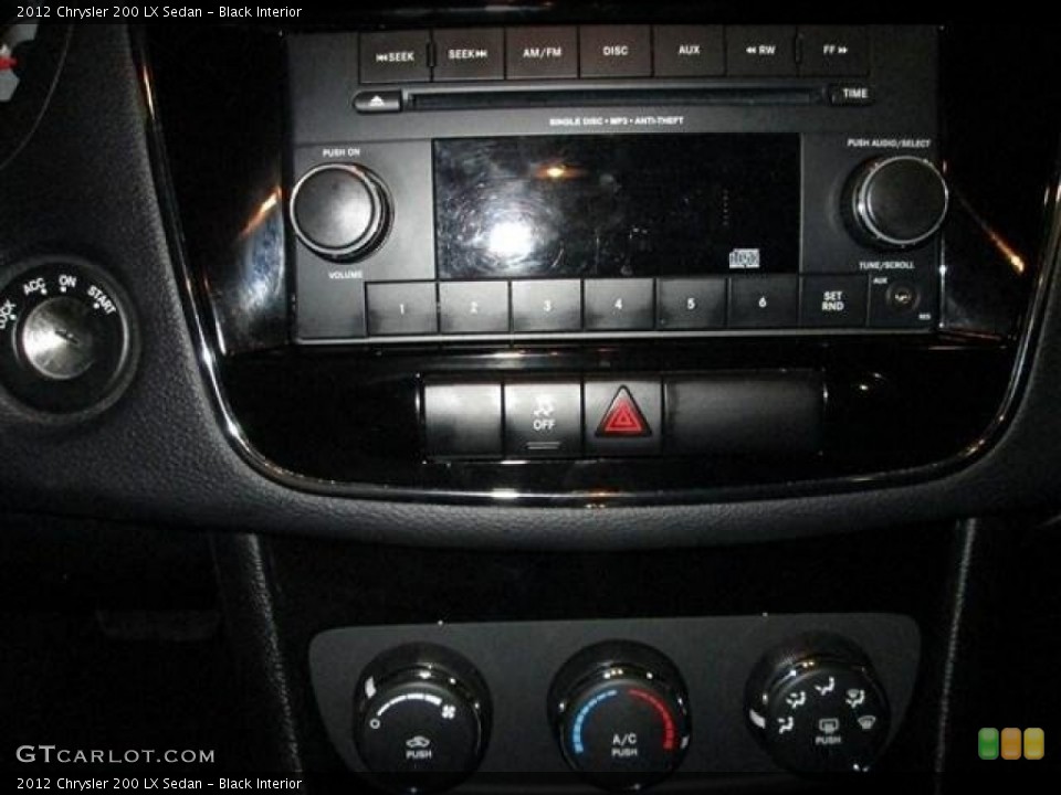 Black Interior Controls for the 2012 Chrysler 200 LX Sedan #76788494