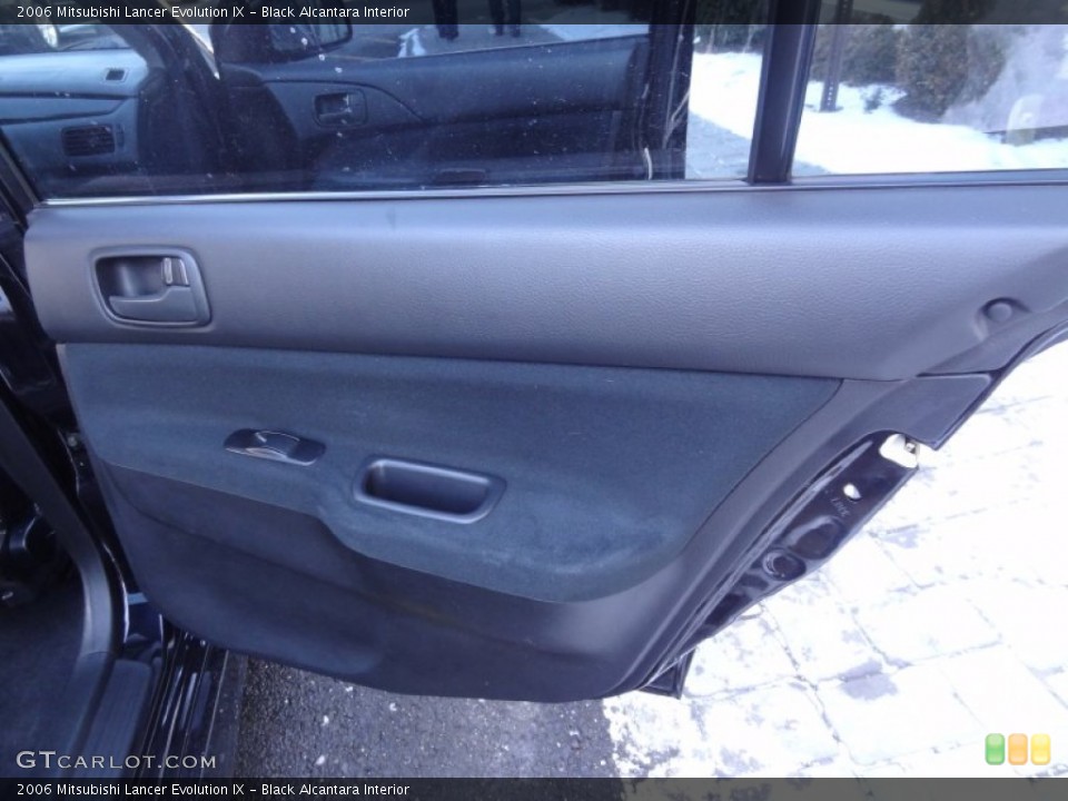 Black Alcantara Interior Door Panel for the 2006 Mitsubishi Lancer Evolution IX #76788572