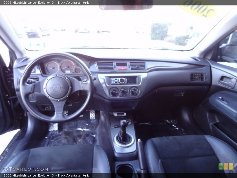 Black Alcantara Interior Dashboard for the 2006 Mitsubishi Lancer Evolution IX #76788674