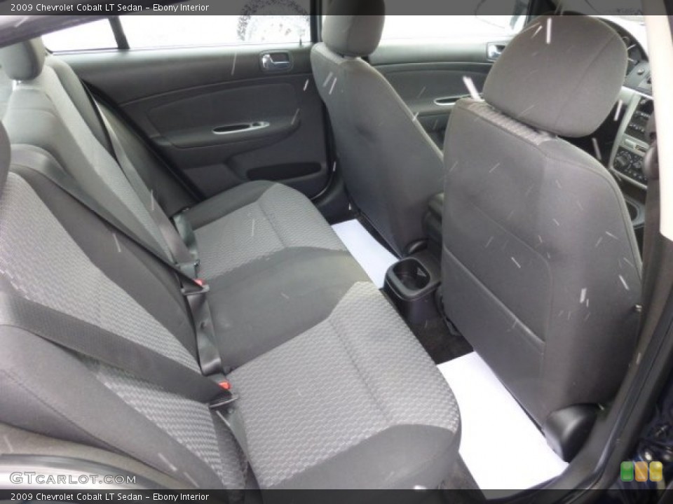 Ebony Interior Rear Seat for the 2009 Chevrolet Cobalt LT Sedan #76789085