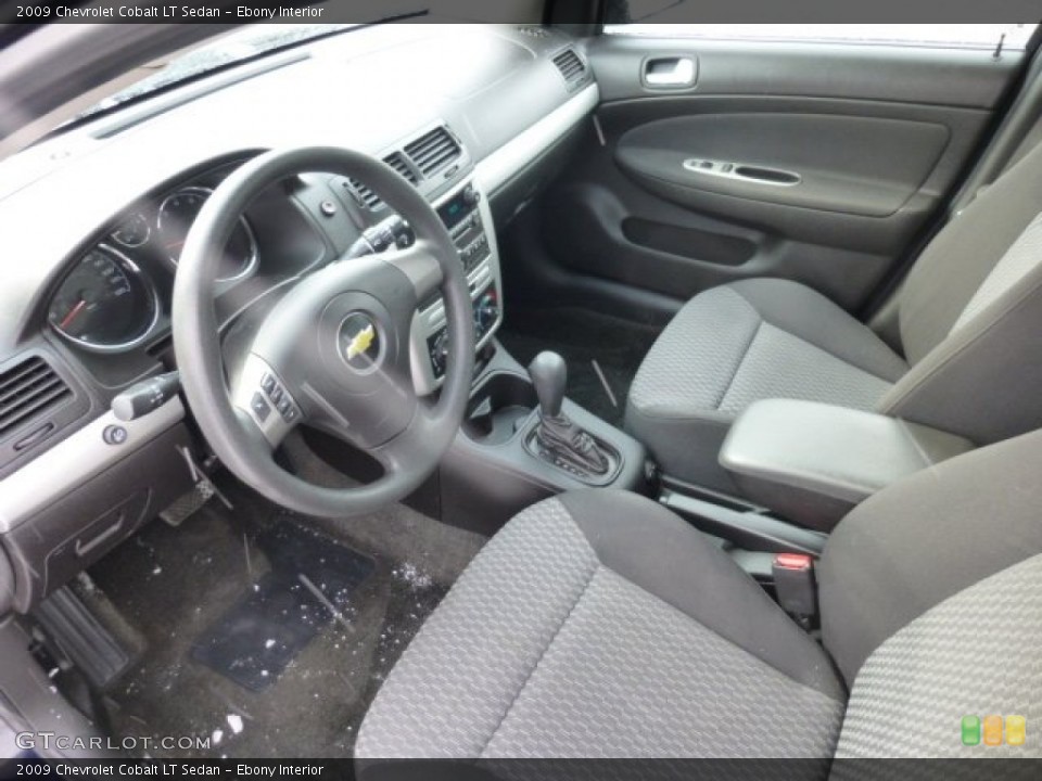 Ebony Interior Prime Interior for the 2009 Chevrolet Cobalt LT Sedan #76789164
