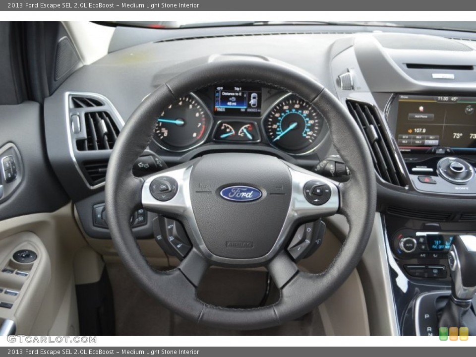 Medium Light Stone Interior Steering Wheel for the 2013 Ford Escape SEL 2.0L EcoBoost #76789685