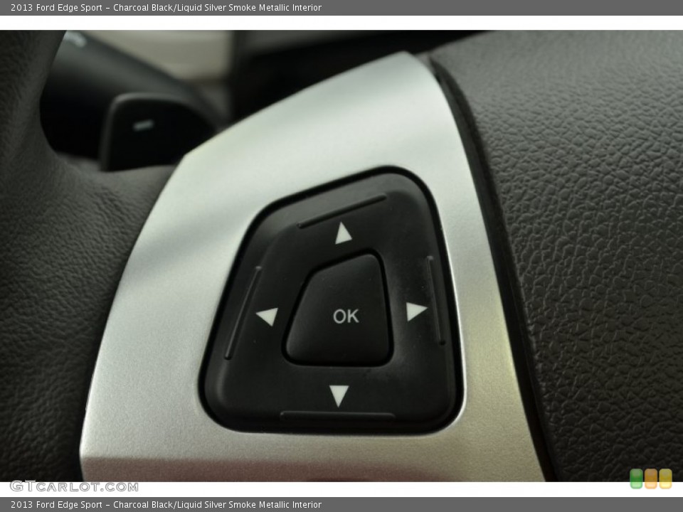 Charcoal Black/Liquid Silver Smoke Metallic Interior Controls for the 2013 Ford Edge Sport #76790806