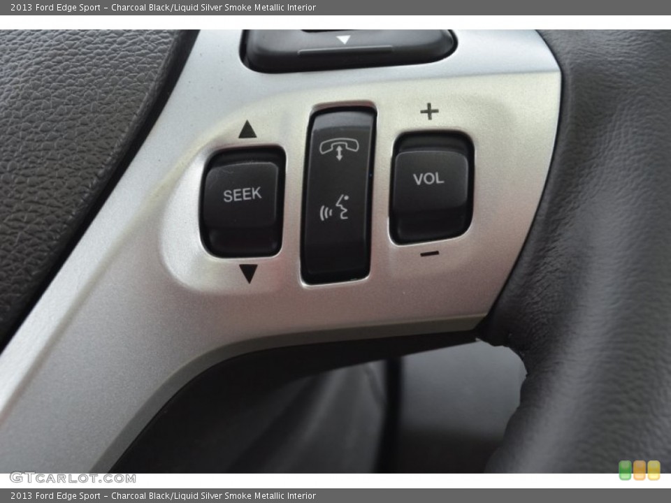 Charcoal Black/Liquid Silver Smoke Metallic Interior Controls for the 2013 Ford Edge Sport #76790916