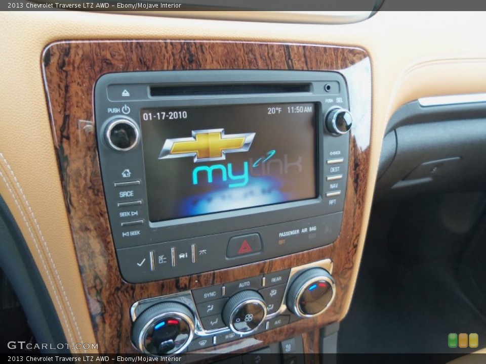 Ebony/Mojave Interior Controls for the 2013 Chevrolet Traverse LTZ AWD #76791891