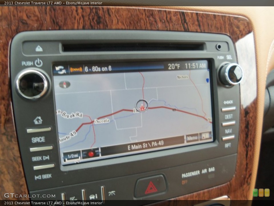 Ebony/Mojave Interior Navigation for the 2013 Chevrolet Traverse LTZ AWD #76792016