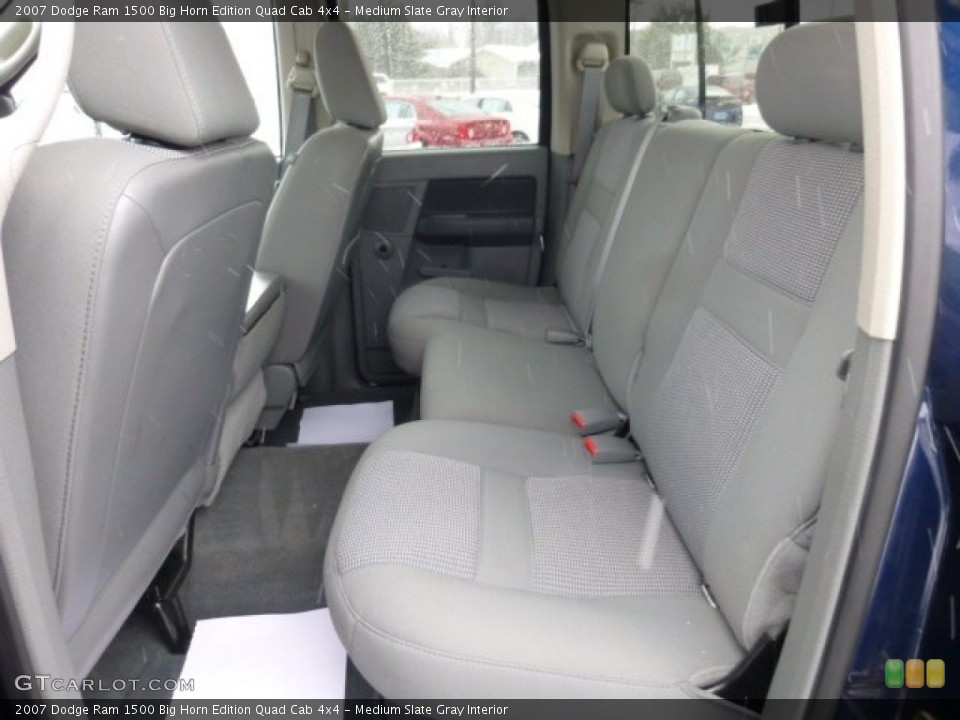 Medium Slate Gray Interior Rear Seat for the 2007 Dodge Ram 1500 Big Horn Edition Quad Cab 4x4 #76792251