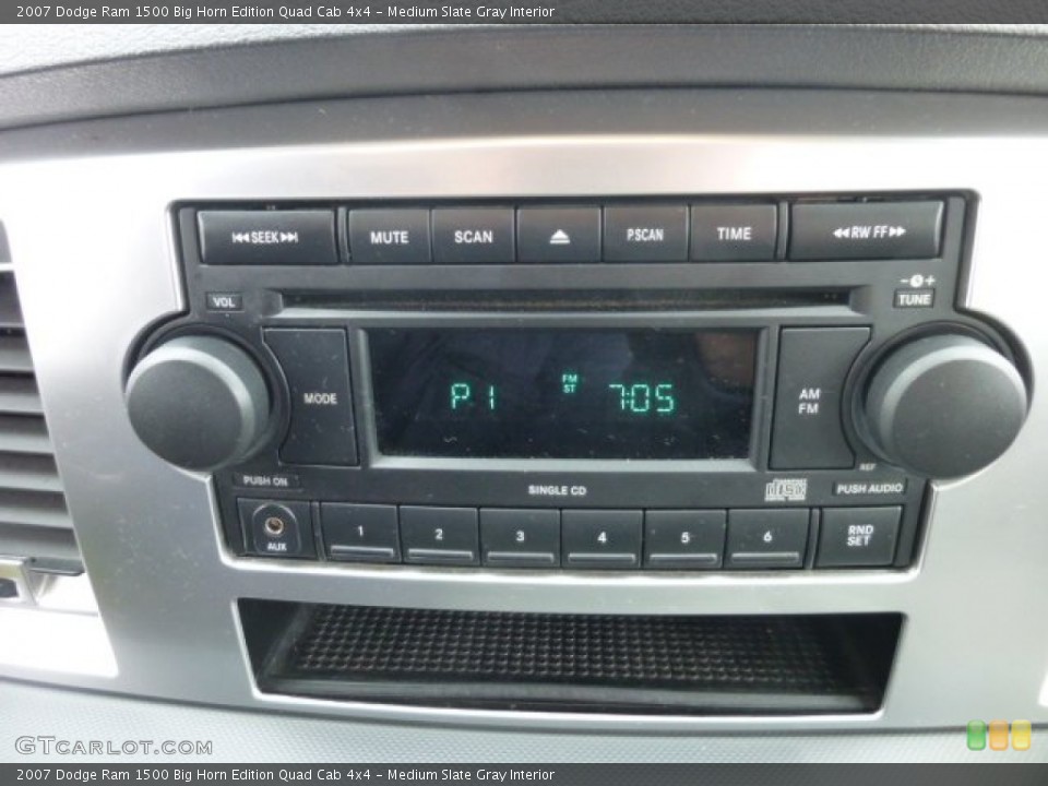 Medium Slate Gray Interior Audio System for the 2007 Dodge Ram 1500 Big Horn Edition Quad Cab 4x4 #76792332