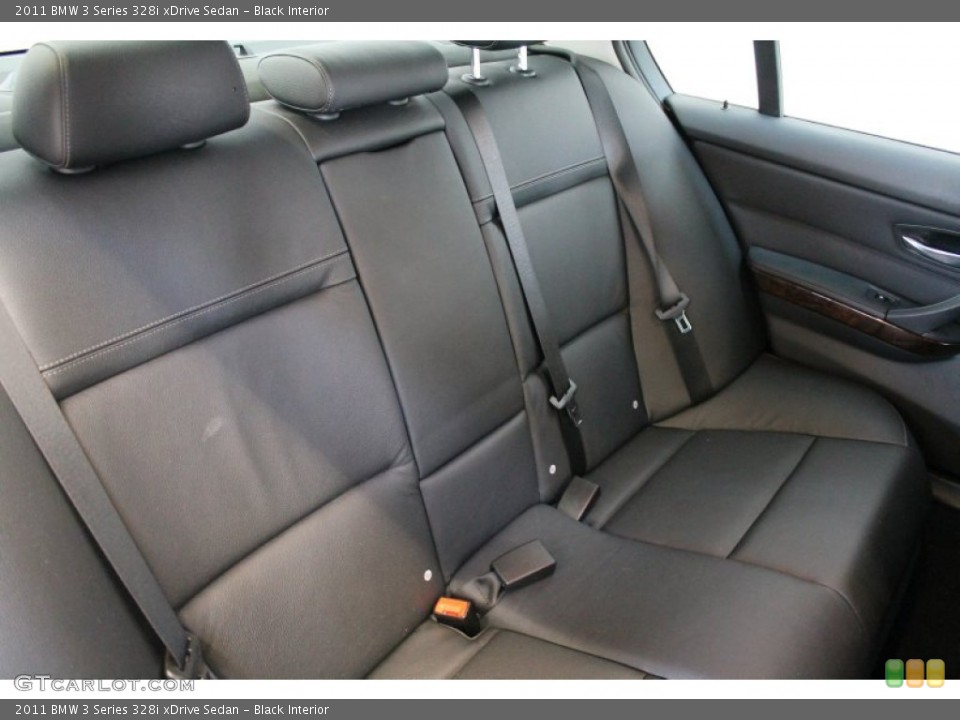 Black Interior Rear Seat for the 2011 BMW 3 Series 328i xDrive Sedan #76792724