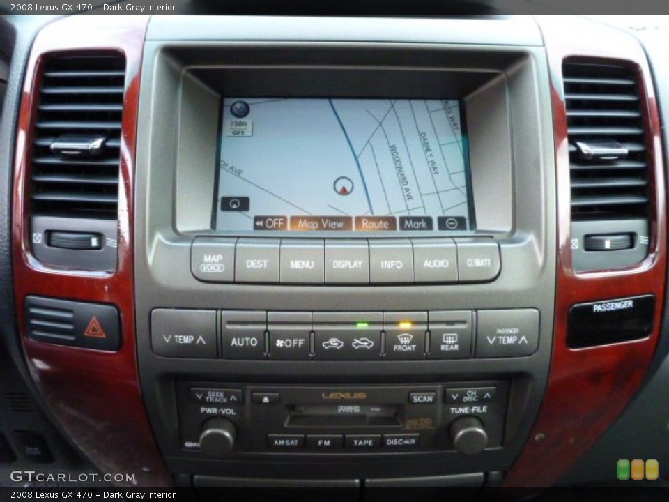 Dark Gray Interior Navigation for the 2008 Lexus GX 470 #76792911