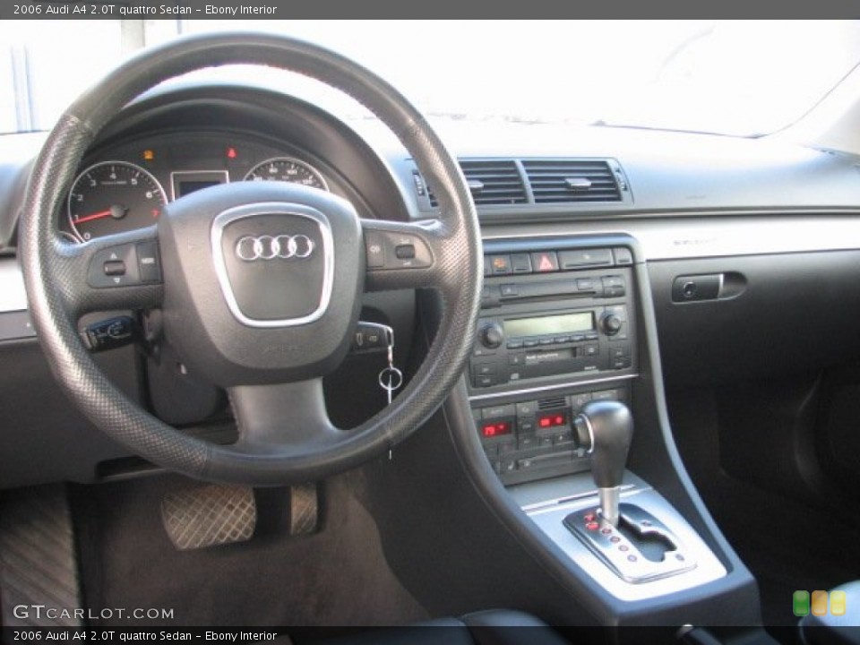 Ebony Interior Dashboard for the 2006 Audi A4 2.0T quattro Sedan #76793013