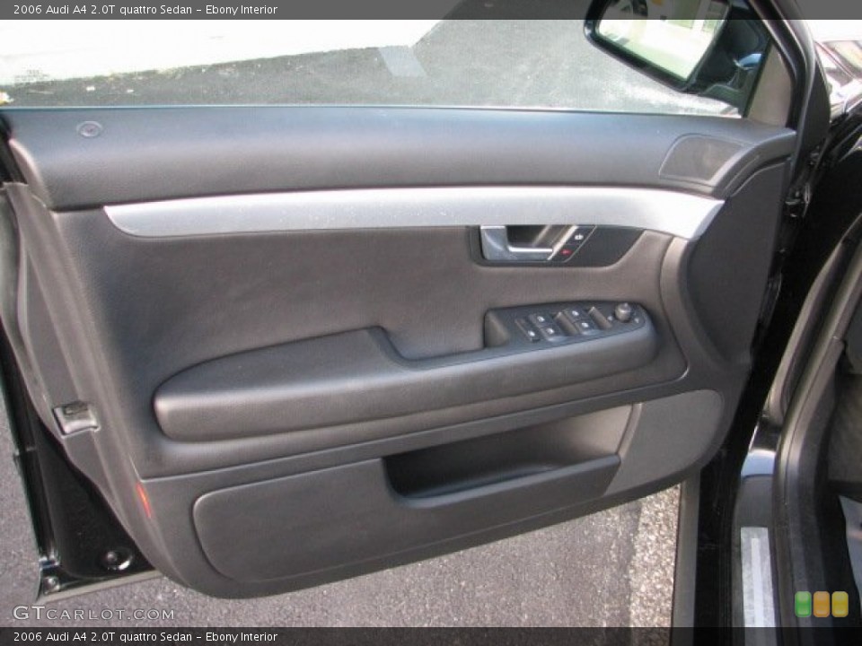Ebony Interior Door Panel for the 2006 Audi A4 2.0T quattro Sedan #76793033