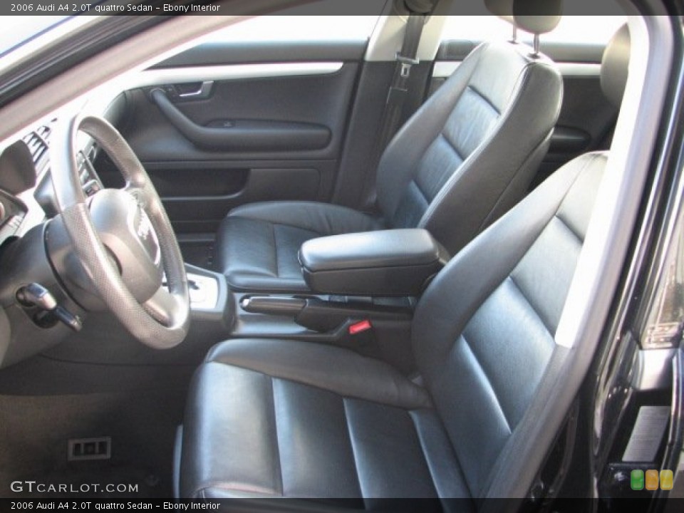 Ebony Interior Front Seat for the 2006 Audi A4 2.0T quattro Sedan #76793051